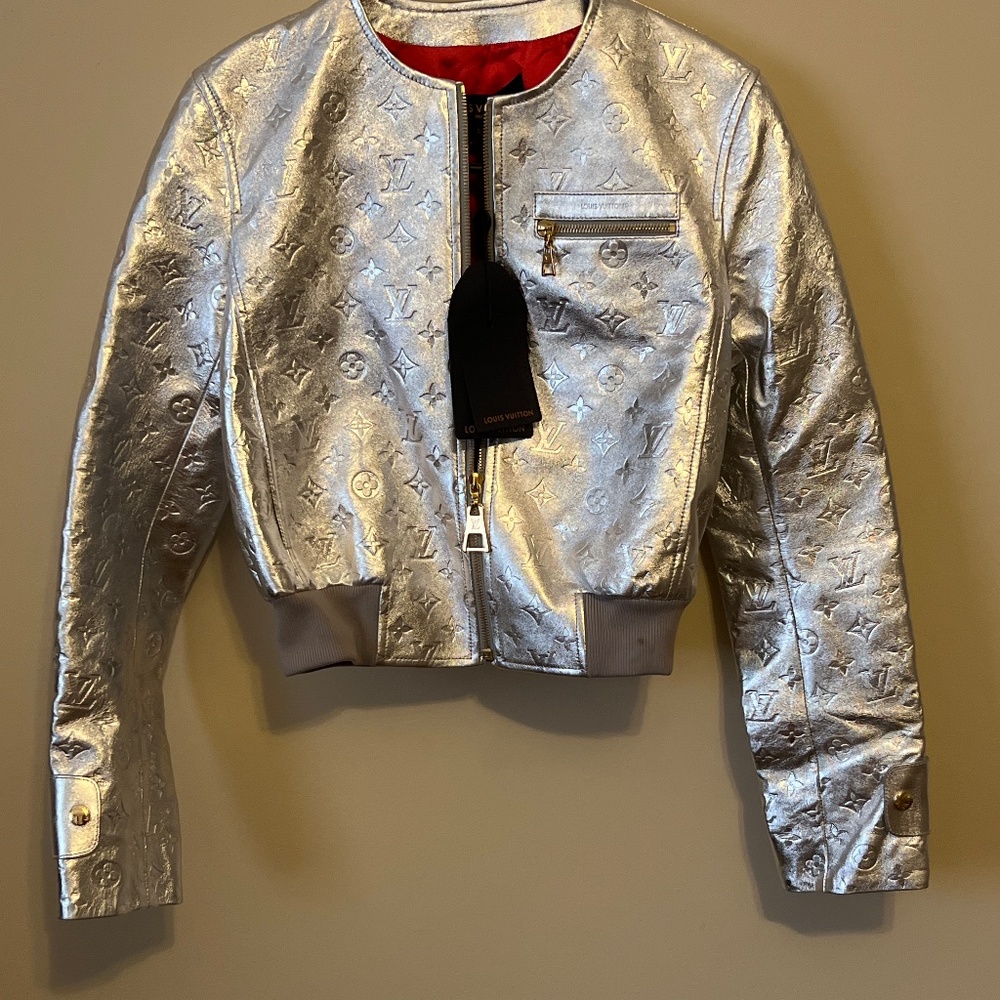 Silver Luis Vuitton jacket